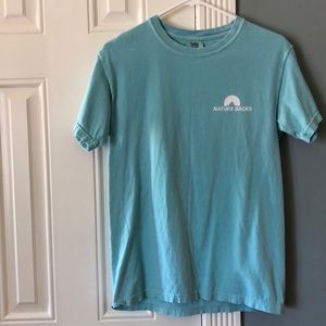 Nature back blue t-shirt